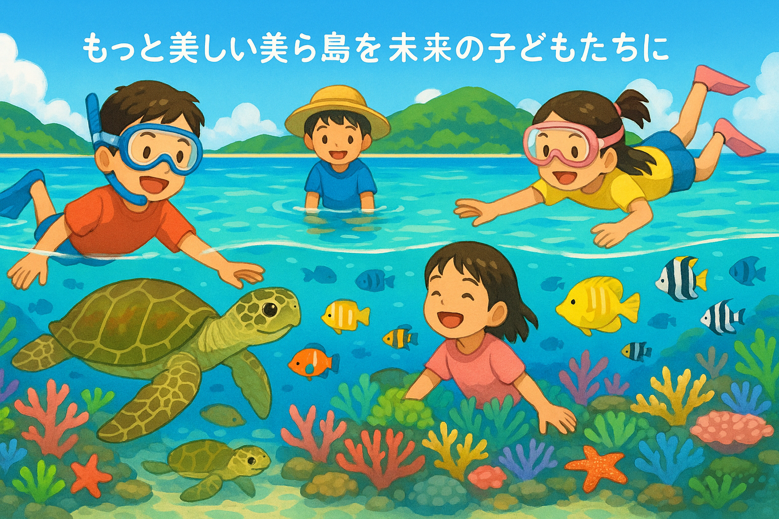 未来の美しい美島:子どもたちが継承する豊かな海洋環境のビジョン