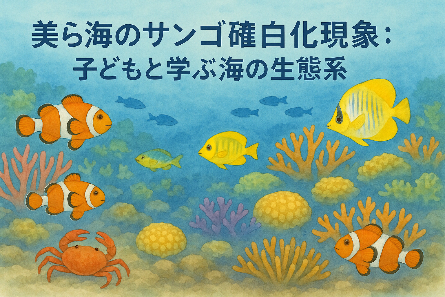 美ら海のサンゴ礁生態系の全体像:色とりどりのサンゴと熱帯魚が共生する美しい海底の様子